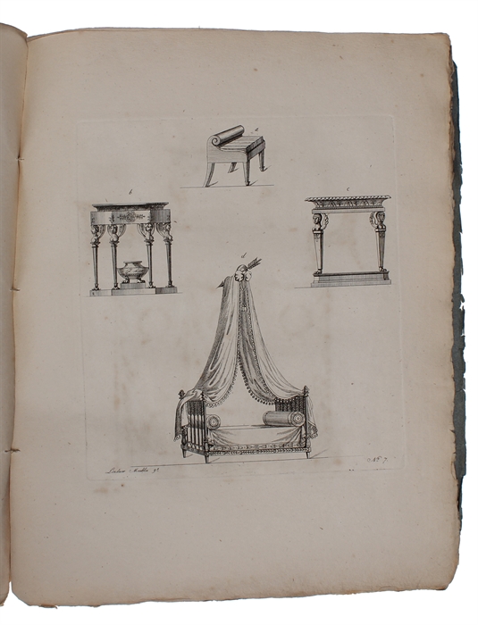 Samlung von Zeichnungen der neuesten Londoner und Pariser Meubles, als Munster für Tischler.
