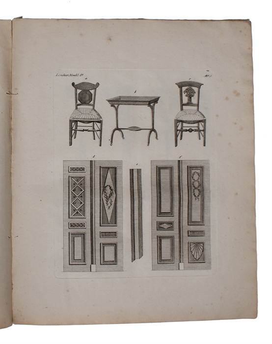 Samlung von Zeichnungen der neuesten Londoner und Pariser Meubles, als Munster für Tischler.