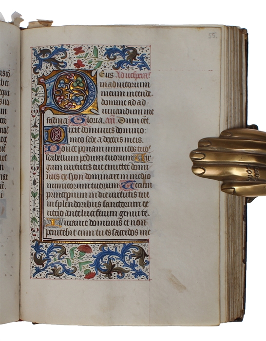 Illuminated Latin manuscript on vellum - complete and early fifteenth-century illuminated Book of Hours illuminated in Northern France or Belgium for use in personal devotions, most likely for someone with ties to Flanders.