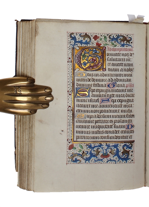 Illuminated Latin manuscript on vellum - complete and early fifteenth-century illuminated Book of Hours illuminated in Northern France or Belgium for use in personal devotions, most likely for someone with ties to Flanders.