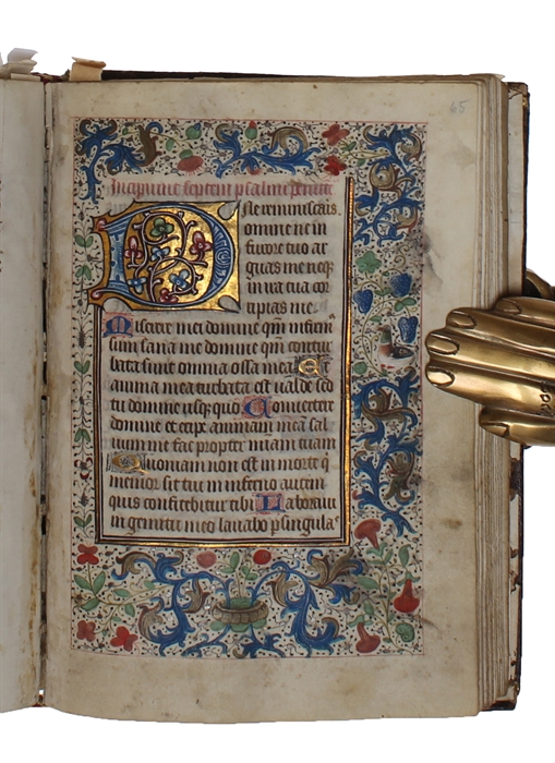 Illuminated Latin manuscript on vellum - complete and early fifteenth-century illuminated Book of Hours illuminated in Northern France or Belgium for use in personal devotions, most likely for someone with ties to Flanders.