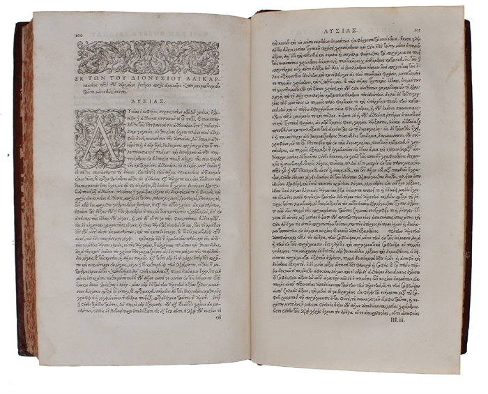 Romaikes Archaiologias Biblia Deka (in Greek). Antiquitatum Romanaru. Lib. X. Ex Bibliotheka Regia. + Peri Syntheseos Onomaton pros Roufon (in Greek). De compositione, seu orationis partium apta inter se collectione, ad Rufum.