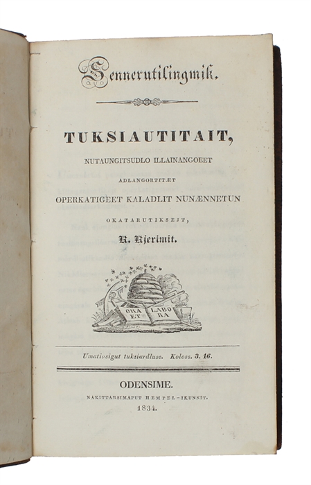 Sennerutilingmik. Tuksiautitait, nutaungitsudlo illainangoeet adlangortitæt operkatigeet Kaladlit nunænnetun (i.e. English: 210 Psalms about the Crucified).