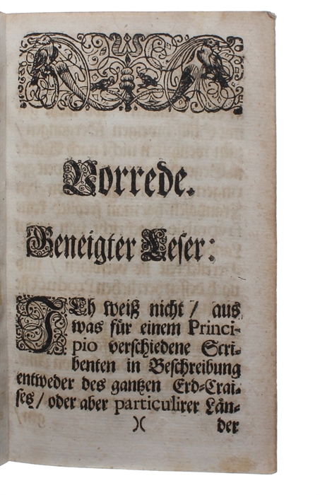 Allerneuste Beschreibung der Provintz Carolina In West-Indien. Samt einem Reise-Journal von mehr als Tausend Meilen unter allerhand Indianischen Nationen. Auch einer Accuraten Land-Carte und andern Kupfer-Stichen. Aus dem Englischen übersetzet...