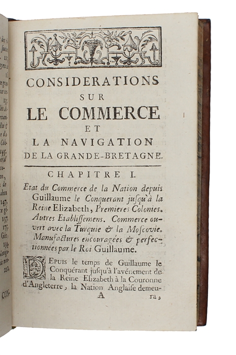 Considerations sur le Commerce et la Navigation de la Grande-Bretagne. Ouvrage traduit de l'Anglois.