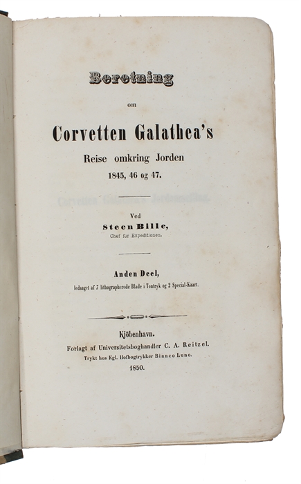 Beretning om Corvetten Galathea's Reise omkring Jorden 1845, 46 og 47. 1.-3. Deel. 