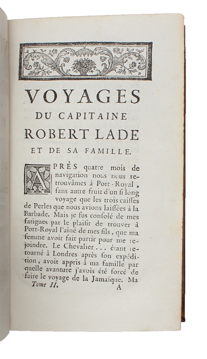 Voyages du Capitaine Robert Lade en differentes parties de l'Afrique, de l'Asie et de l'Amerique. 2 vols. 