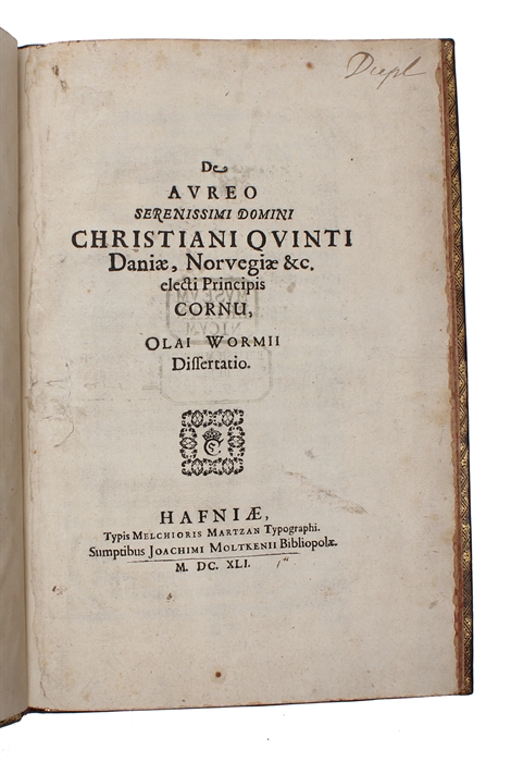 De aureo Cornu. Dissertatio.