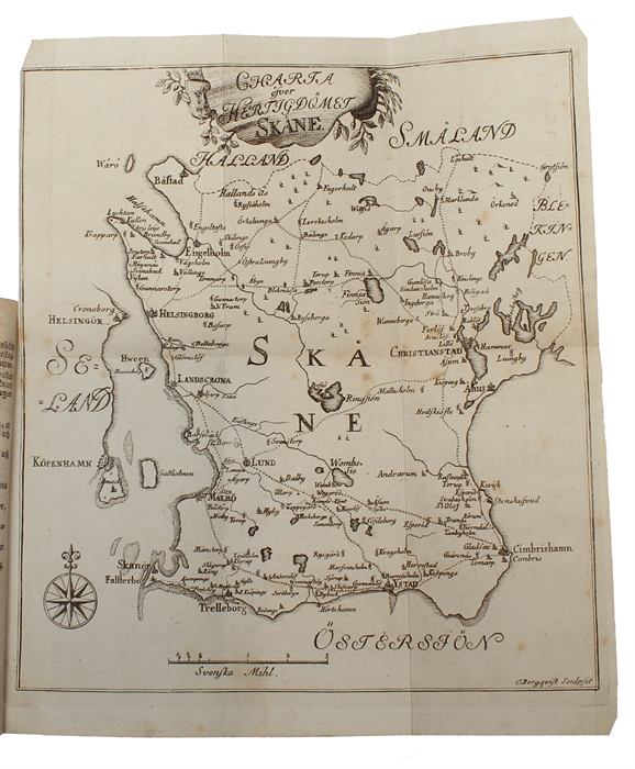 Skånska Resa, På Höga Öfwerhetens Befallning Förrättad År 1749. Med Rön och Anmärkningar Uti Oeconomien, Naturalier, Antiquiteter, Seder, Lefnads-sätt. Med Tilhörige Figurer.