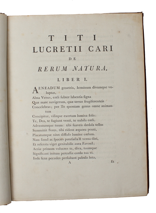 De rerum natura libri sex.