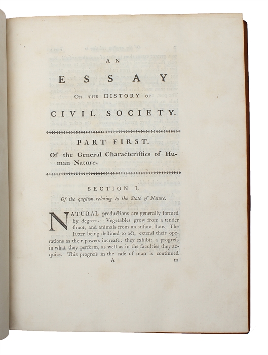 An Essay on the History of Civil Society. 