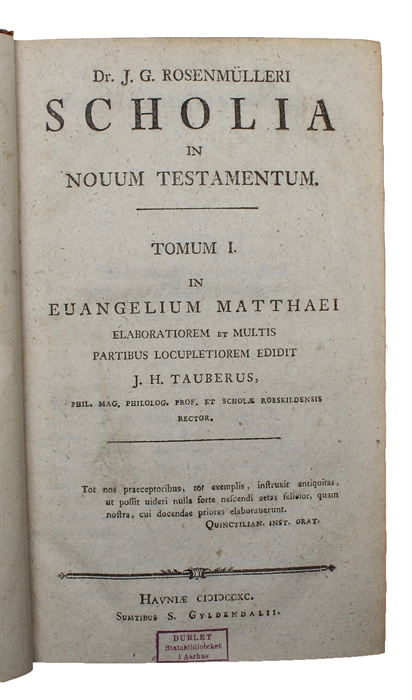 Scholia in Novum Testamentum. 5 vols. (Vol. 2 in 2 parts).