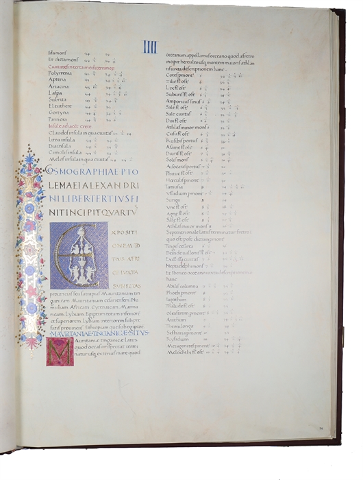 Die Cosmographia des Claudius Ptolemaeus 1472. (Facsimilie of Codex Urbinas Latinus, no 277, in Bibliotheca Apostolica Vaticana, Rome)