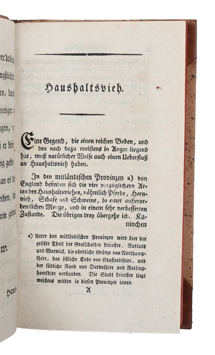 Ueber das Haushaltsvieh als Pferde, Hornvieh, Schafe und Schweine und über die Vervollkommnung dieser Vieharten. Aus dem Englischen des Herrn Wilhelm Marshall.