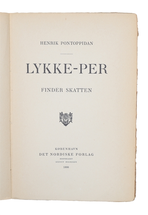 Lykke-Per. 8 vols. (Hans Ungdom - Finder Skatten - Hans Kærlighed - I det Frememde - Hans Store Værk - Og hans Kæreste - Hans Rejse til Amerika - Hans sidste Kamp).