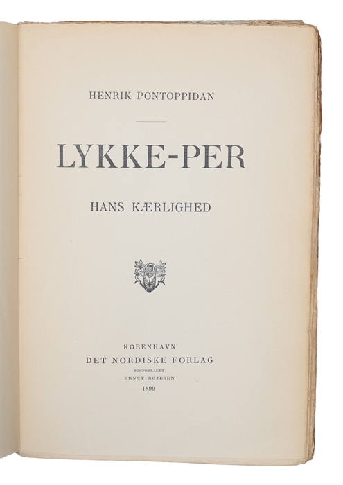 Lykke-Per. 8 vols. (Hans Ungdom - Finder Skatten - Hans Kærlighed - I det Frememde - Hans Store Værk - Og hans Kæreste - Hans Rejse til Amerika - Hans sidste Kamp).