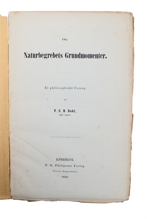 Om Naturbegrebets Grundmomenter. Et philosophiskt Forsøg.