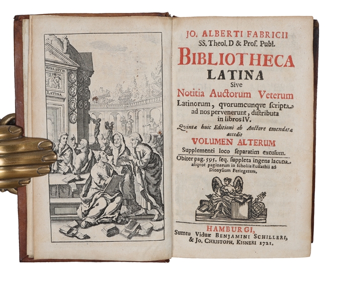 Bibliotheca Latina sive Notitia Auctorum Veterum Latinorum, qvorumcunque scripta ad nos pervenerunt, distributa in libros IV. Vol. 1 & 2 (wanting vol. 3).