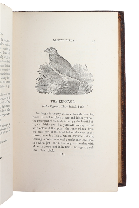 History of British Birds. The Figures engraven on Wood by T. Bewick. 2 vols. (1: History and Description of Land Birds. 2: Containing the History and Description of Water Birds).