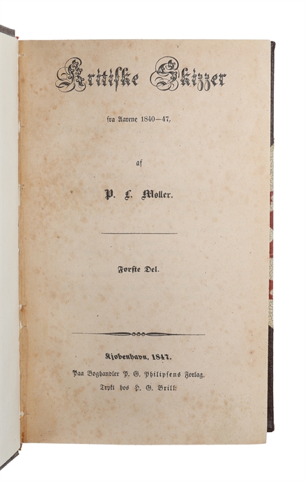 Kritiske Skizzer fra Aarene 1840-47. 2 Dele.