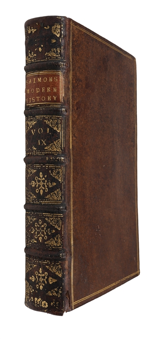 Modern history: or, the present state of all nations. Describing their respective situations, persons, habits, Buildings... Vol. IX (9). Concludes the History of the United Provinces: describes the Austrian and French Netherlands, Switzerland and part...