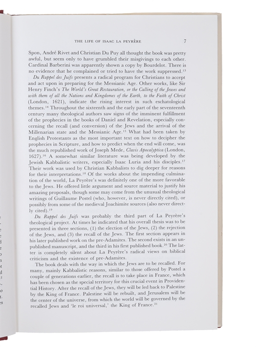 Isaac la Peyrère (1596-1676). His Life, Work and Influence.
