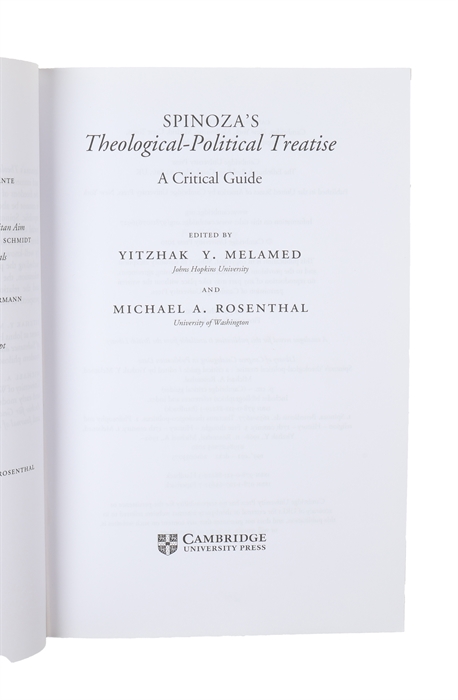 Spinoza's Theological-Political Treatise. A Critical Guide.