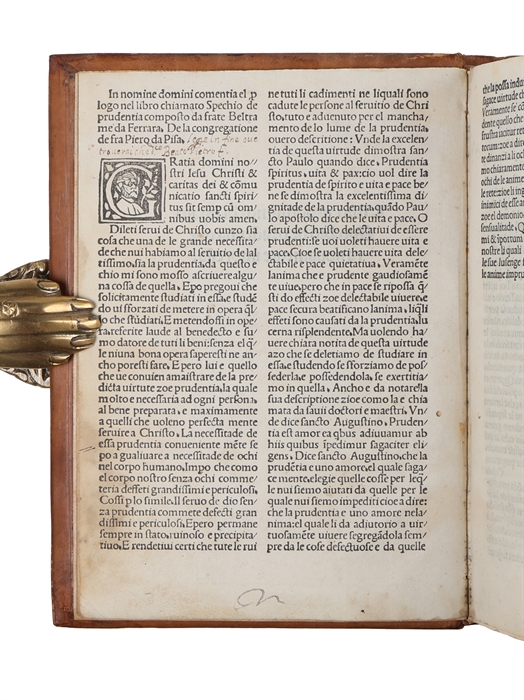 Libro devotissimo chiamato Spechio de prudentia opera nuovamente impressa. 
