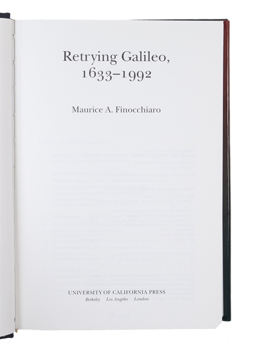 Retrying Galileo, 1633-1992.