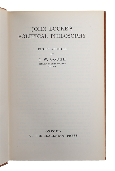 John Locke's Political Philosophy. Eight Studies. 