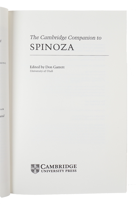 The Cambridge Companion to Spinoza.