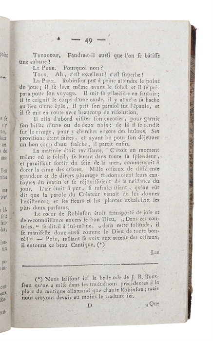 J. H. Campes franske Læsebog tilligemed en fuldstændig Ordbog over de i Bogen forekommende franske Ord og Talemaader / Le nouveau Robinson, pour servir à l'amusement et à l'instruction des enfans.