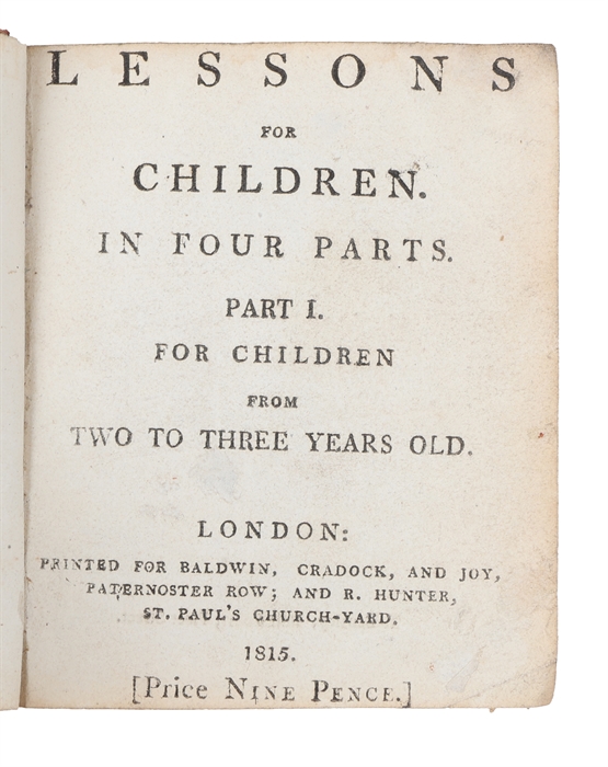 Lessons for children. In Four Parts. Part I-II (Out of four).