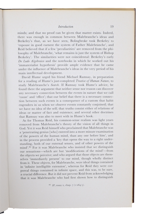 Malebranche and British Philosophy.
