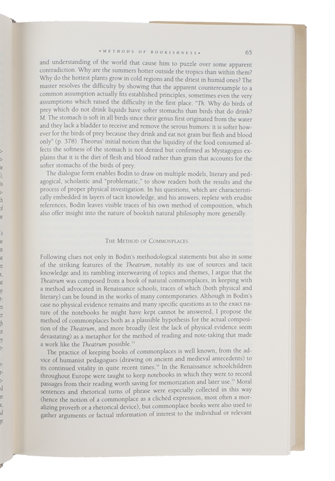 The Theater of Nature. Jean Bodin and Renaissance Science.