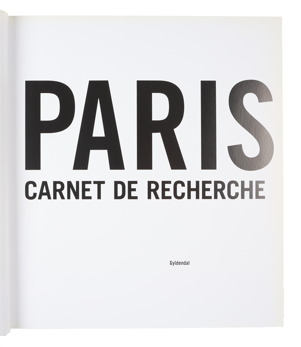 Paris. Carnet de recherche.
