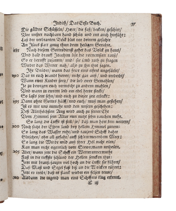 Willhelms von Saluste/ Herrn zu Barthas Uranie Oder Himmlische Muse Darinnen verfasset 1. Die Historie von Judith in sechs Büchern. 2. Die Wasserschlacht und Sieg der Christen wieder die Türcken vor Lepanth/ etc. 3. Die Schlacht und Sieg vor Ivory/ ...