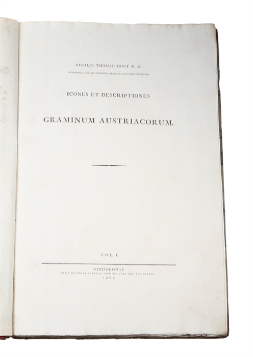 Icones et Descriptiones Graminum Austriacorum. Vol. 1-3 (of 4).
