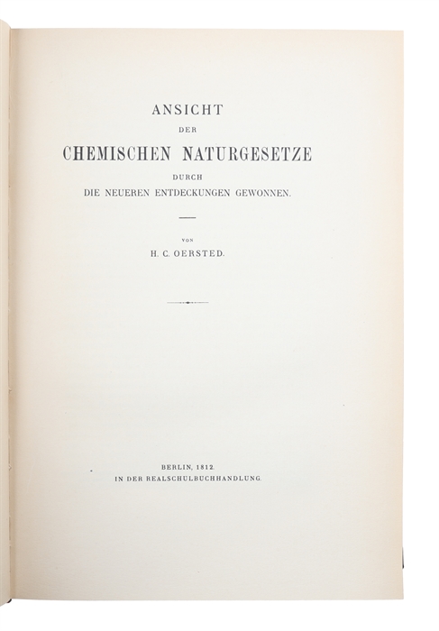 Naturvidenskabelige Skrifter. Samlet Udgave med to Afhandlinger om hans Virke ved Kirstine Meyer./ Scientific Papers. Collected Edition with two Essays on his Work by Kirstine Meyer. 3 vols. 