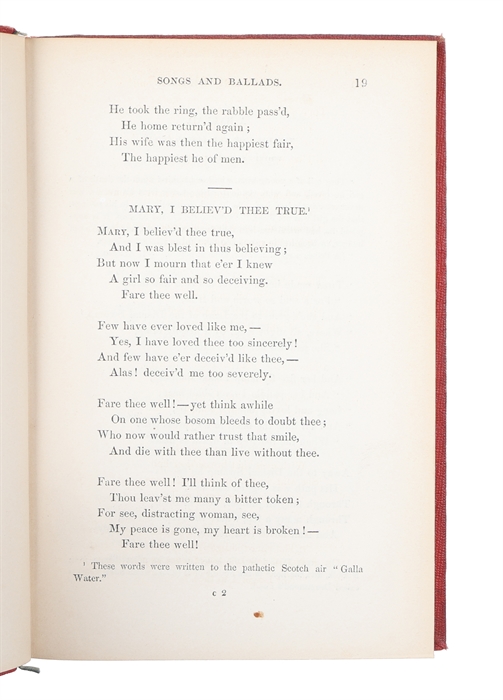 Songs, ballads, and sacred songs.