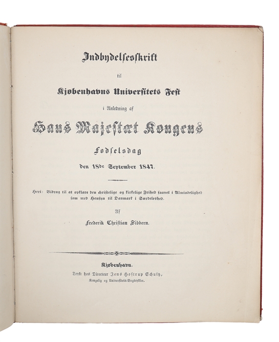 Bidrag til at opklare den christelige og kirkelige Frihed saavel i Almindelighed som med Hensyn til Danmark i særdeleshed. 