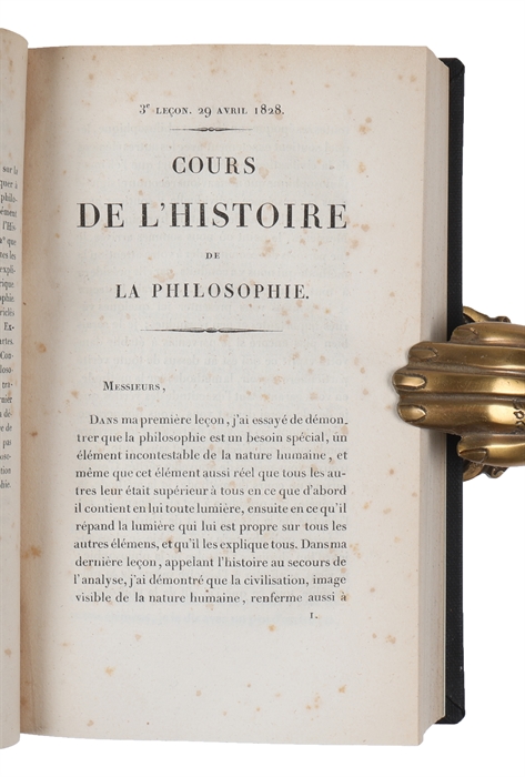 Cours de philosophie. Introduction à l'histoire de la philosophie.