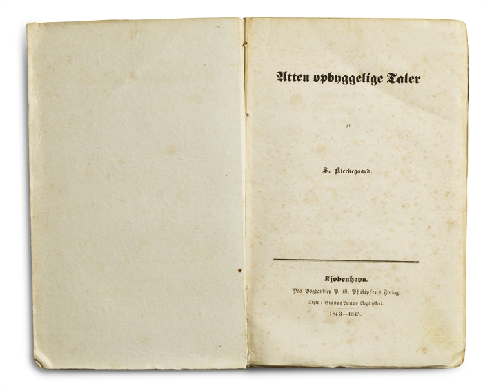 Atten opbyggelige Taler af S. Kierkegaard. 