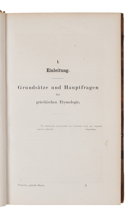 Grundzüge der Griechischen Etymologie. 2 Theile.