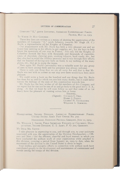The Knights of Columbus in Peace and War. 2 vols.