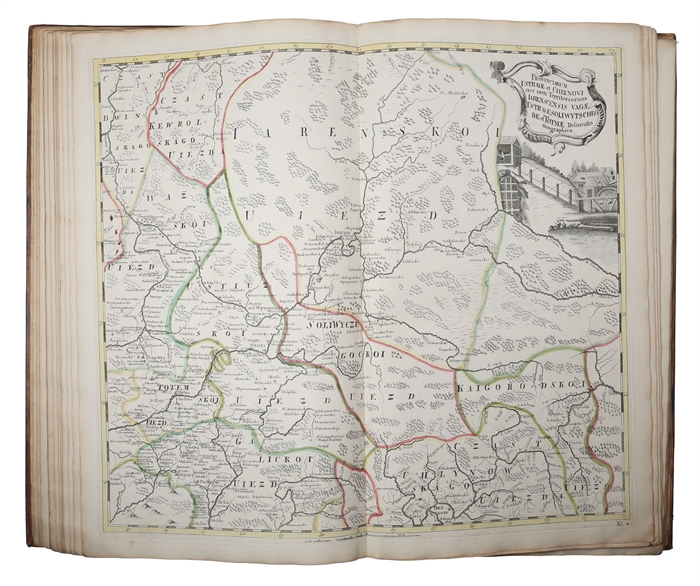 Russischer Atlas, welcher in einer General-Charte und neunzehen Special-Charten des gesamte Rußische Reich und dessen angraentzende Laender, nach den Regeln der Erd-Beschreibung und den neuesten Observationen vorstellig macht.