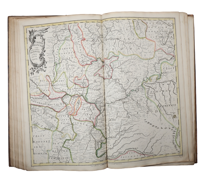 Russischer Atlas, welcher in einer General-Charte und neunzehen Special-Charten des gesamte Rußische Reich und dessen angraentzende Laender, nach den Regeln der Erd-Beschreibung und den neuesten Observationen vorstellig macht.