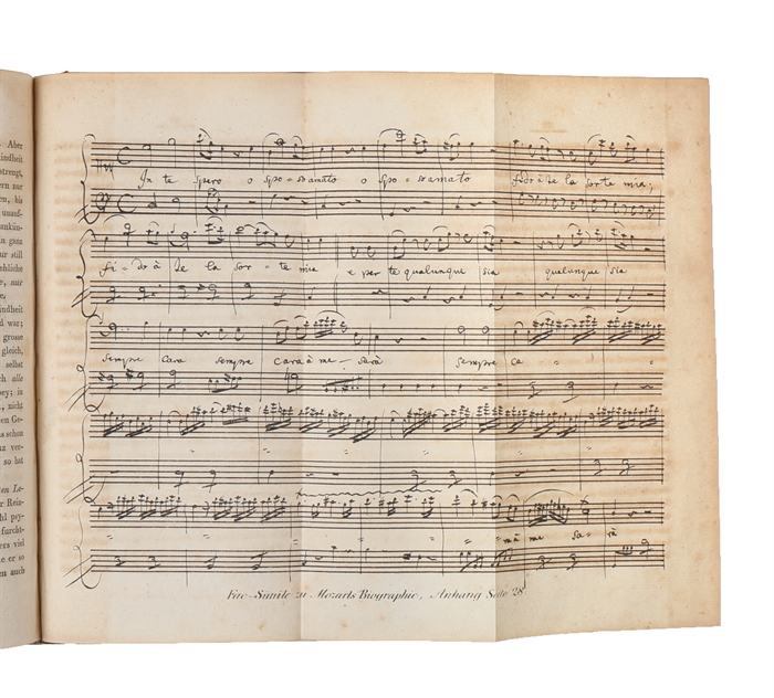 Biographie W. A. Mozart’s. Nach Originalbriefen, Sammlungen alles über ihn Geschriebenen, mit vielen neuen Beylagen, Steindrücken, Musikblättern und einem Fac-simile. Nach (von Nissens) Tode herausgegeben von Constanze, Wittwe von Nissen, früher Wi...