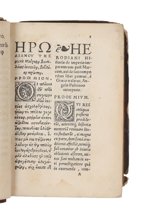 Herodiani de Imperatorum Romanorum præclare gestis libri VIII. Graeci & Latini.