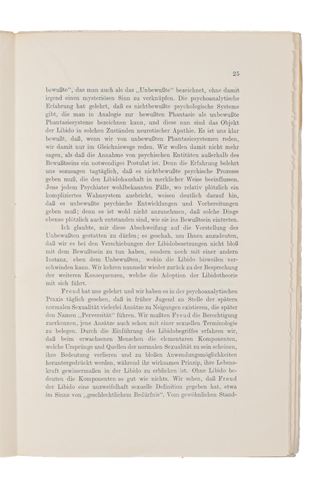 Versuch einer Darstellung der psychoanalytischen Theorie. Neun Vorlesungen, gehalten in New-York im September 1912. Sonderabdruck aus dem Jahrbuch für psychoanalytische und psychopathologische Forschungen, V. Band. 